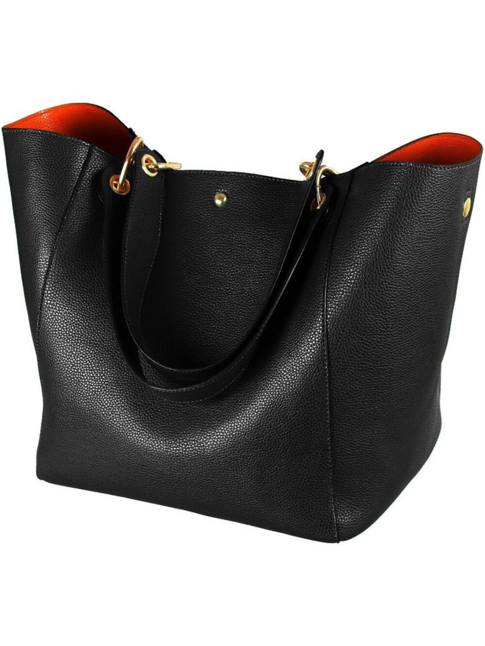 Women's Black Large Work Travel Tote Bag Designer Purses Big Bucket Bags Ladies
